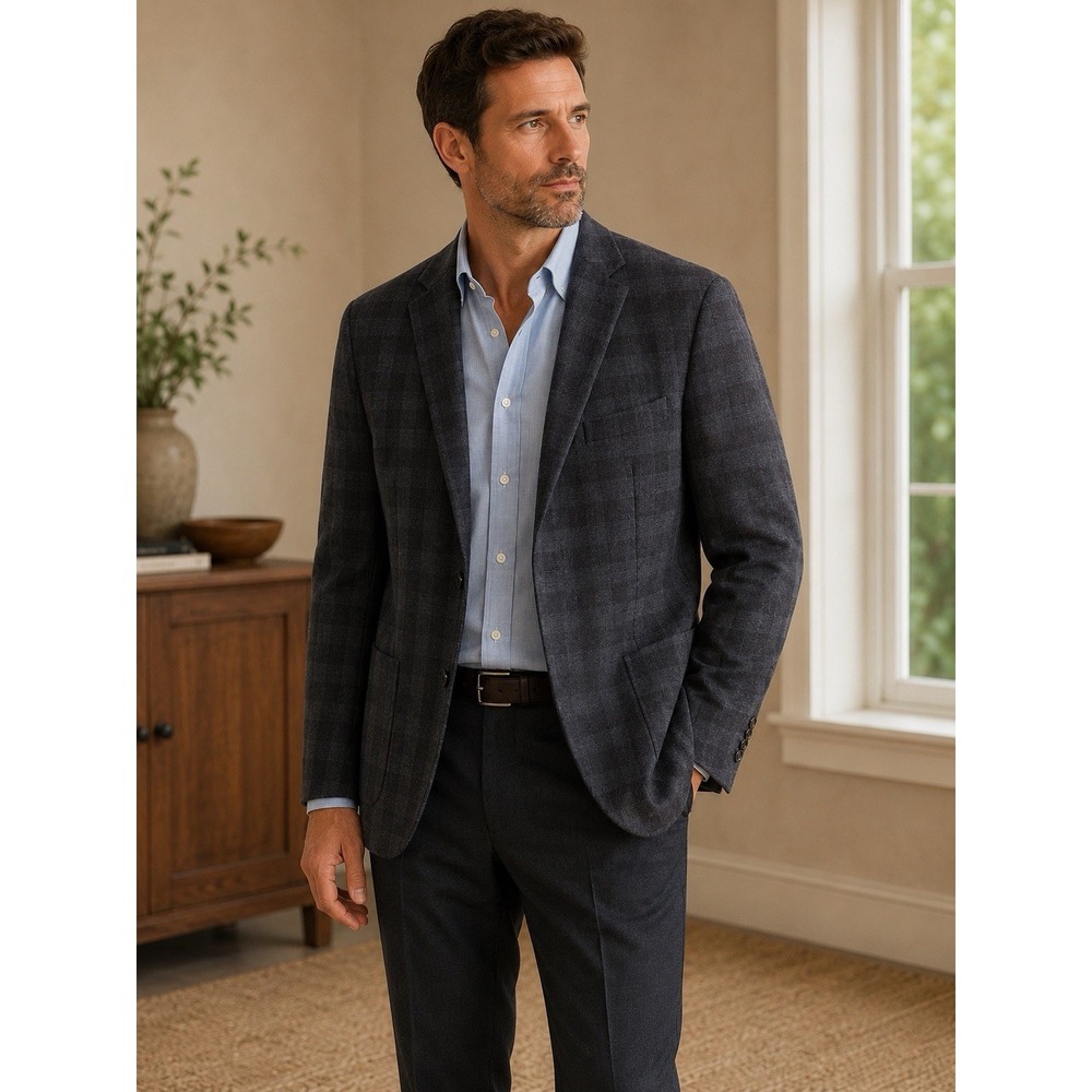 Avanti Uomo Mens Plaid Sport Coat